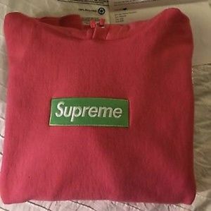 Authentic FW17 Supreme Box Logo Hooded Sweatshirt